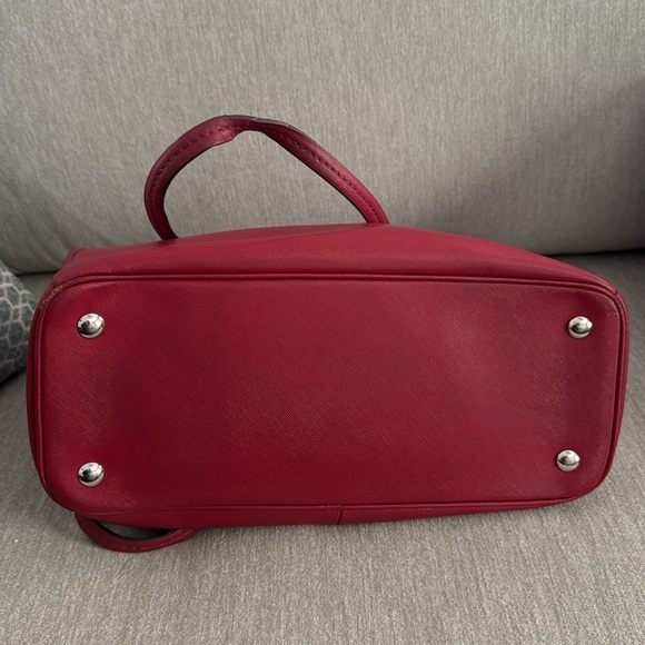 Coach Red Leather Bag Purse - vintage! - Picture 5 of 7